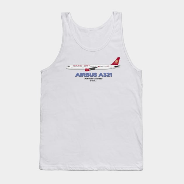 Airbus A321 - Juneyao Airlines Tank Top by TheArtofFlying